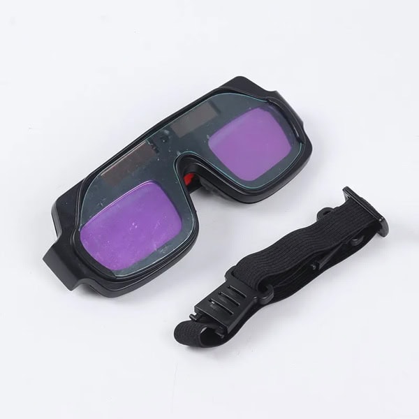Rhk Black UV Protection Auto Dimming Dual LCD PC Solar Power Auto Darkening Safety Welder's Glasses Goggles