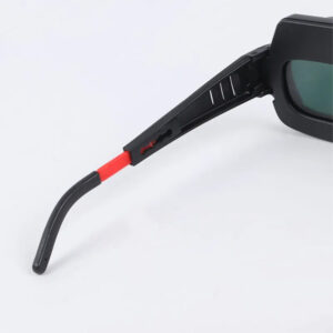 Rhk Black UV Protection Auto Dimming Dual LCD PC Solar Power Auto Darkening Safety Welder's Glasses Goggles