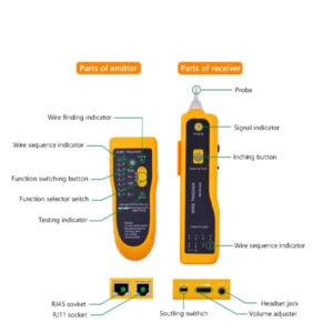 Network Cable Tester Cat5 Cat6 RJ45 UTP STP Line Finder Telephone Wire Tracker Tracer Diagnose Tone Tool Kit