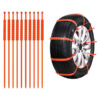 Snow Chains for Car Tire Chains Emergency Anti-Skid Mud Universal Plastic Wheel Chain Straps Snowy Rainy