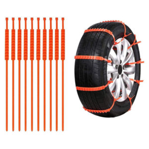 Snow Chains for Car Tire Chains Emergency Anti-Skid Mud Universal Plastic Wheel Chain Straps Snowy Rainy