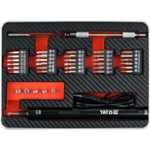 Yato YT-27930 Precision 3.6V Cordless Screwdriver Set – 39 Pieces