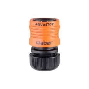 Claber 8603 1/2” Automatic Hose Coupling with Aquastop – Quick-Click Water Stop Connector