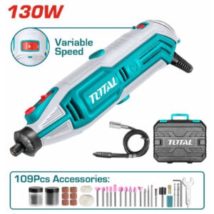 TOTAL TG513326 Mini Grinder – Variable Speed Rotary Tool (130W)