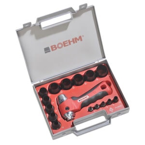 BOEHM JLB330PA Hollow Punch Set Ø3–30 mm – 15 Piece Interchangeable & Twinnable Set (Made in France)