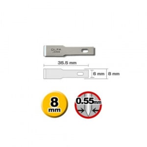 OLFA KB4-F/5 Chisel Blades (5-Pack) – Precision Art & Carving Blades for AK-4 Knife