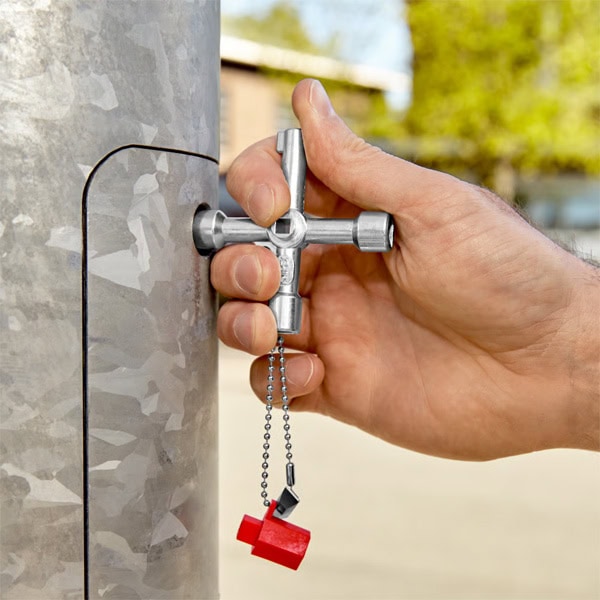 Knipex 00 11 03 Control Cabinet Key – Multi-Function Utility Key (76 mm)