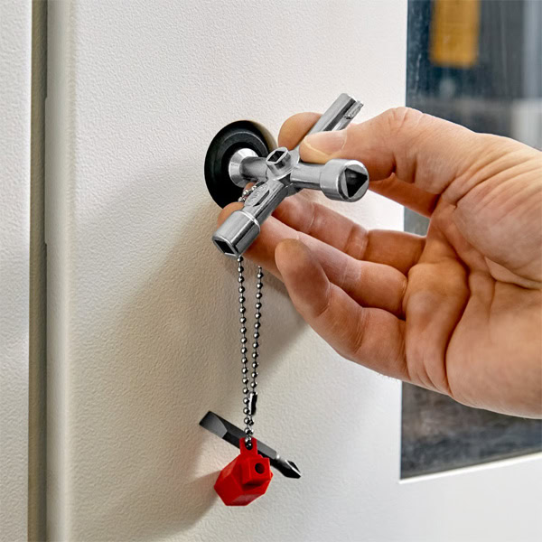Knipex 00 11 03 Control Cabinet Key – Multi-Function Utility Key (76 mm)