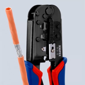 Knipex 97 51 10 Crimping Pliers for RJ11/12 & RJ45 Western Plugs – 190 mm