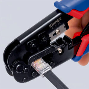 Knipex 97 51 10 Crimping Pliers for RJ11/12 & RJ45 Western Plugs – 190 mm