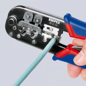 Knipex 97 51 10 Crimping Pliers for RJ11/12 & RJ45 Western Plugs – 190 mm