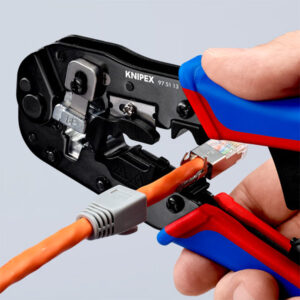 Knipex 97 51 13 Crimping Pliers for RJ45 (8P8C) Western Plugs – 190 mm