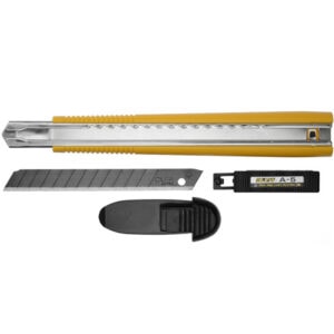 OLFA A-5 9mm Utility Knife – One Way Blade Locking System with ABB Excel Black Blade