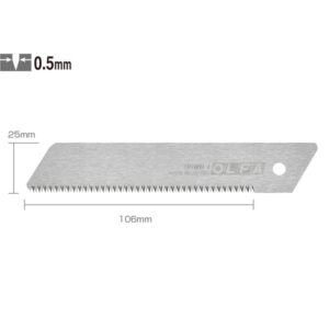 OLFA HSWB-1/1B Spare Pull Saw Blade – Tri-Point Carbon Steel Blade for NH-1 & XH Series