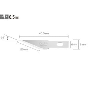 OLFA KB4-S/5 Precision Blades – 23° Angled Spare Blades for AK-4 Knife (Pack of 5)