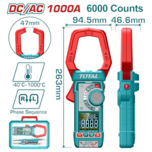 TOTAL DC/AC Clamp Meter 1000A TRMS 6000 Counts (TMT7610002)