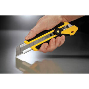 OLFA XH-1 25mm Extra Heavy-Duty Cutter – X-Design Ratchet Lock Snap Knife with X-Grip