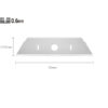 OLFA SKB-2S/10B Stainless Steel Spare Blades – Trapezoid Safety Blades (10-Pack)