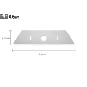 OLFA SKB-2S/10B Stainless Steel Spare Blades – Trapezoid Safety Blades (10-Pack)