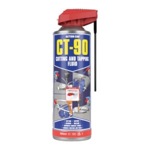 CT-90 Cutting and Tapping Fluid spray can by Action Can, used for metalworking and maintenance tasks.