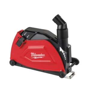 Milwaukee portable vacuum cleaner for construction and cleaning tasks, black and red color, compact.