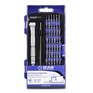 Precision screwdriver bit set by SAKR Building Materials, ideal for electronics and detailed repairs.