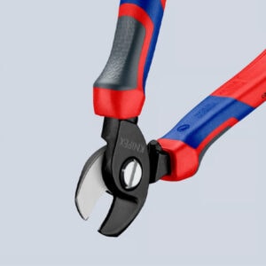 Heavy-duty wire cutter from SAKR Building Materials, ergonomic design, red and black handle.