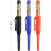 Black, blue, and red permanent markers with ruler and clip, ideal for construction and office use at.
