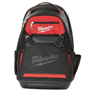 Milwaukee backpack for tools, durable construction, ideal for construction and electrical work.