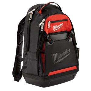 Milwaukee backpack for tools, durable construction, ideal for construction and electrical work.