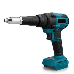 Power tools, cordless impact wrench, blue and black, SAKR Building Materials.