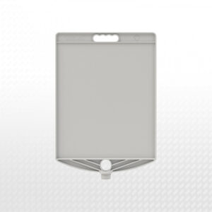 Plastic water filter housing for plumbing systems, compatible with standard fittings.