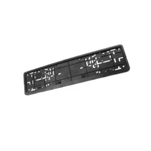 Black plastic mounting bracket for electrical components, SAKR Building Materials.