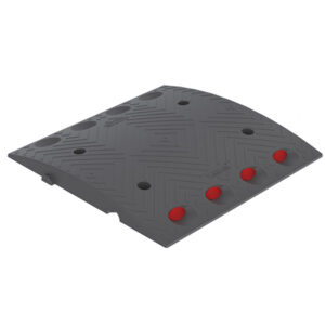 Rubber speed bump for traffic control, durable and slip-resistant from SAKR Building Materials.