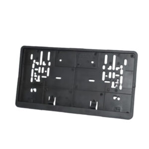 Black plastic mounting plate for electrical components, SAKR Building Materials.