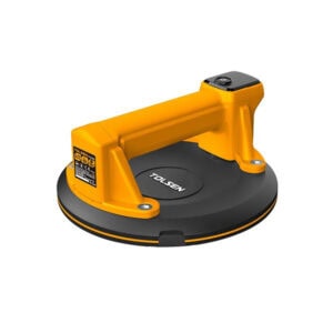 Heavy-duty yellow cordless power sander from SAKR Building Materials, ideal for construction and ren.