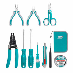 Total TKETS0111 11-Piece Electrician Tools Set with Storage Bag