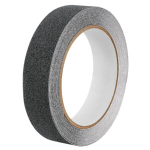 Black anti-slip grip tape roll for construction and DIY projects, ideal for safety and surface prote.