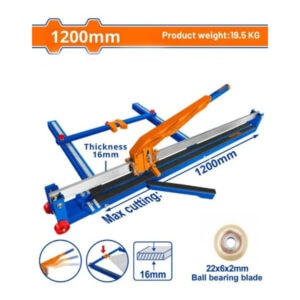1200mm aluminum cutting saw with 16mm thickness and 22x6x2mm ball bearing blade for precise cuts.