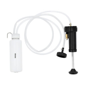 Portable siphon pump for liquids, ideal for plumbing and construction tasks.