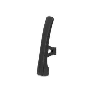 Black plastic door handle for construction and hardware projects at SAKR Building Materials.