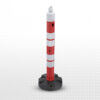SAKR Building Materials safety cone with reflective stripes for construction sites and road safety.