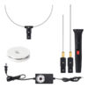 Antenna alignment tool with digital controller and accessories for precise signal adjustment.