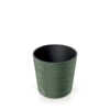 Prosperplast DFR250 Furu round flowerpot, durable plastic, green color, modern design.