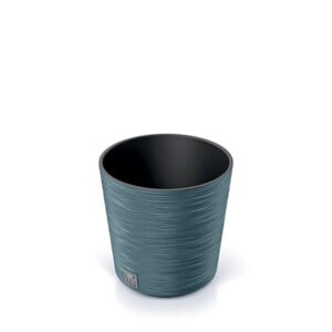 Prosperplast DFR250 Furu round flowerpot, durable plastic planter for indoor and outdoor use.