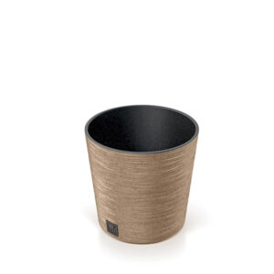 Furu Round Low Flowerpot by Prosperplast, model DFR250W, ideal for indoor and outdoor plant decorati.