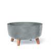 SAKR Building Materials high-quality Prosperplast DGRL400LE flowerpot with concrete finish and woode.