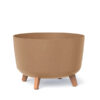 Plant pot by Prosperplast, model DGRL400W, made from eco-friendly wood-look material, ideal for indo.