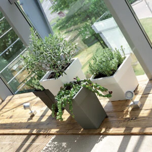 Prosperplast DLOFQ300-S433 square flowerpot, ideal for indoor and outdoor plants.