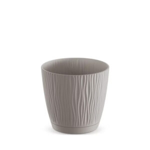 Prosperplast DSY290P cream round flowerpot, ideal for indoor and outdoor plant decoration.